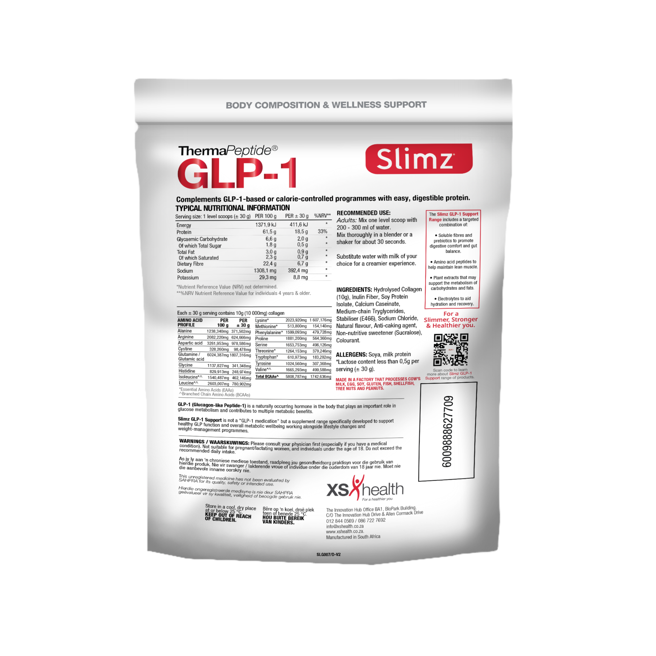 Slimz GLP-1 Protein & Collagen Support Shake (440g)- Strawberry Crême - Image 2