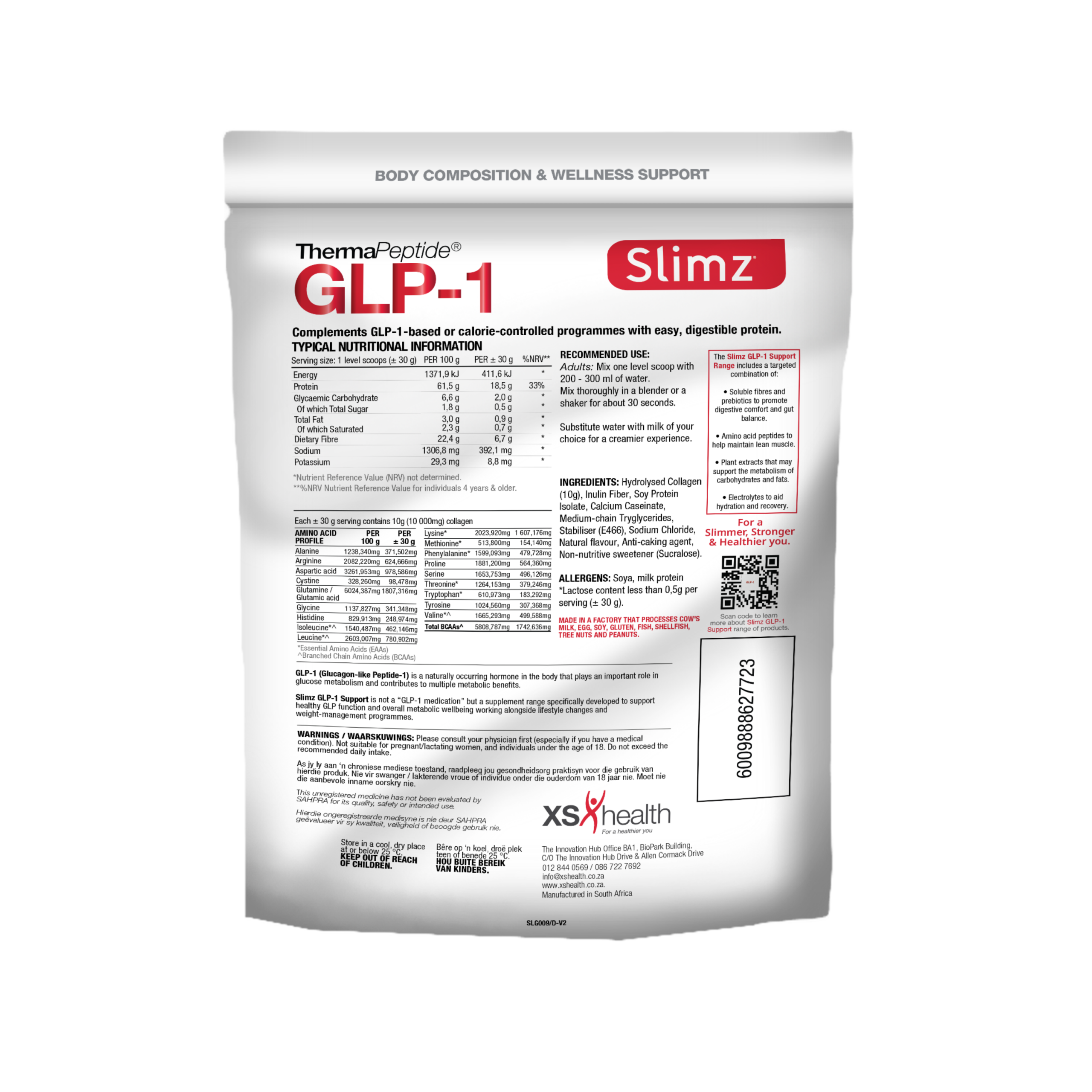 Slimz GLP-1 Protein & Collagen Support Shake (440g)- Madagascan Vanilla Custard - Image 2